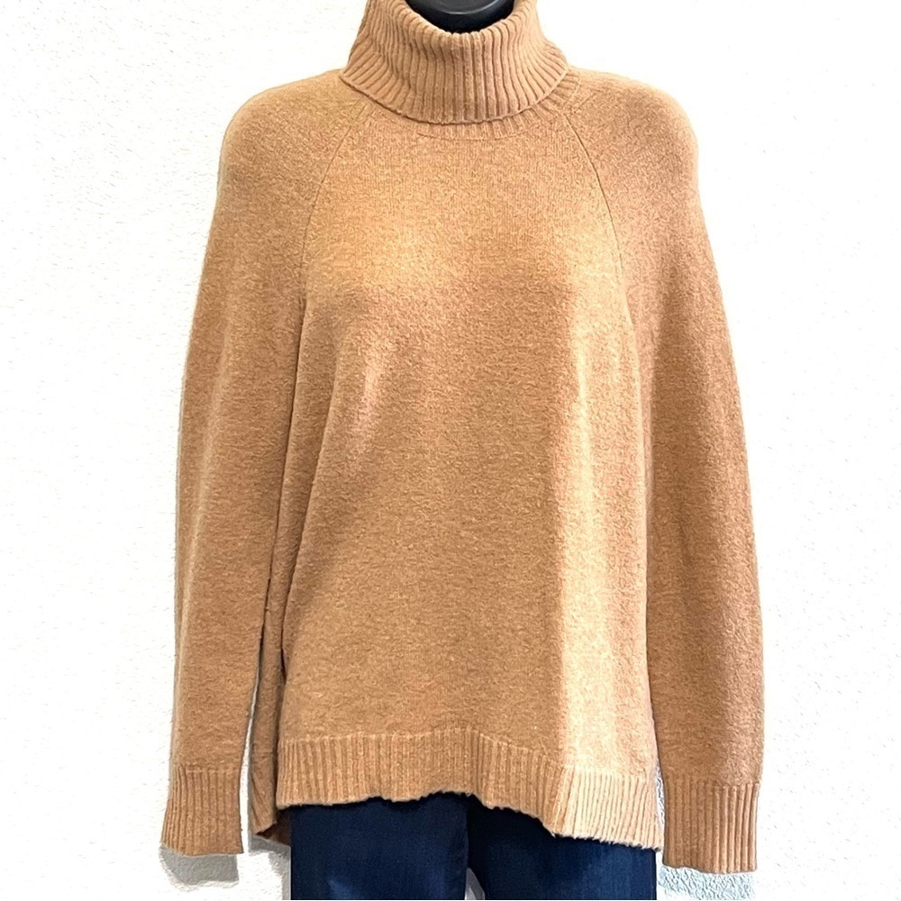 J. Crew Woman Brown WOOL Turtleneck Sweater Size XS